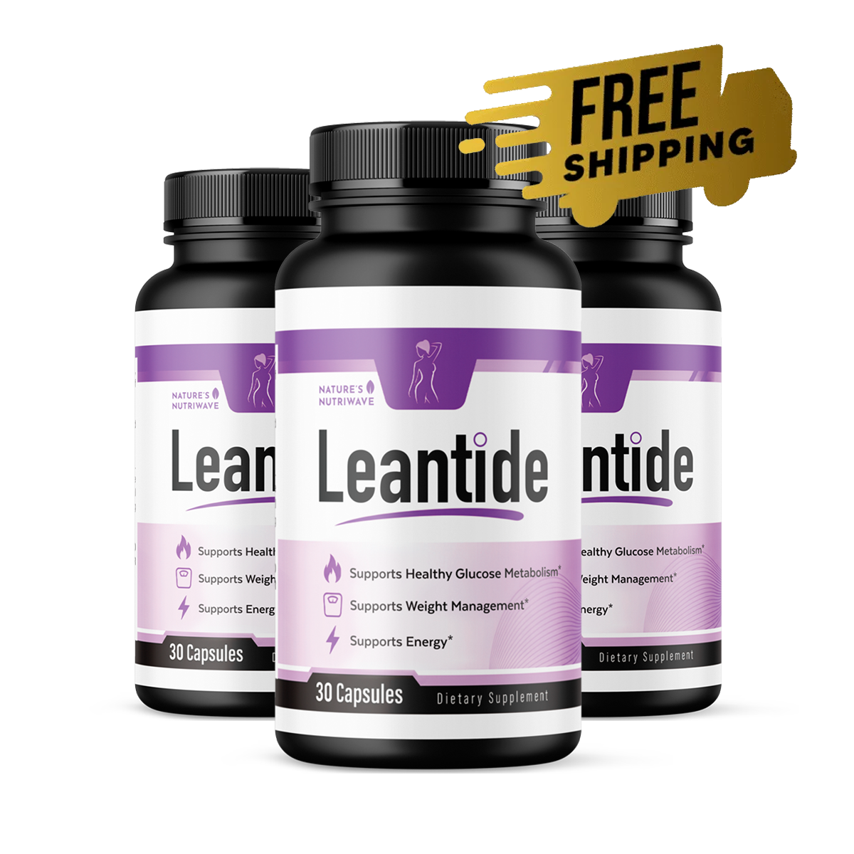 Leantide glucose-metabolism support formula — three bottle bundle