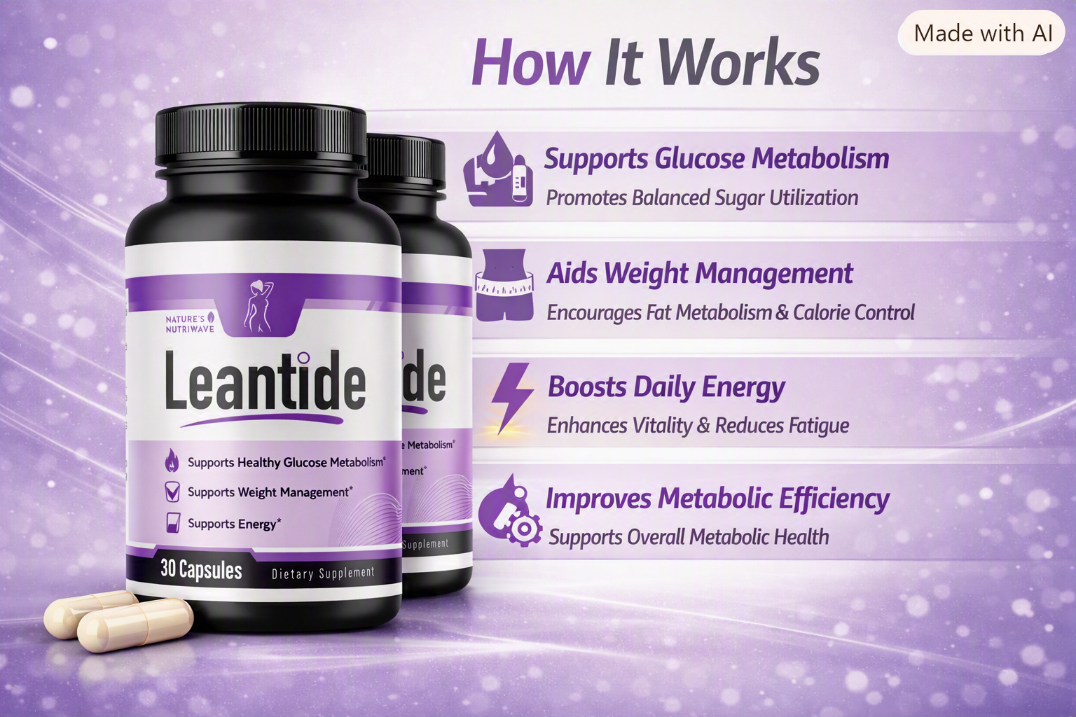 How Leantide works — glucose support, craving control and steady energy